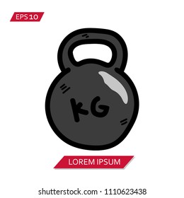 kettlebell vector icon symbol
