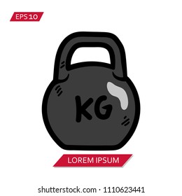 kettlebell vector icon symbol
