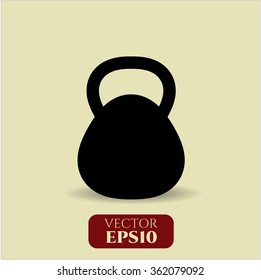 Kettlebell vector icon or symbol