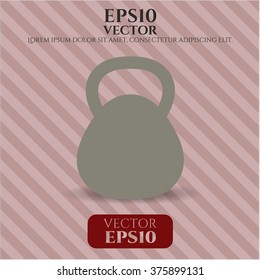 Kettlebell vector icon or symbol