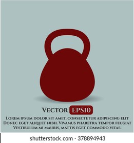Kettlebell vector icon or symbol