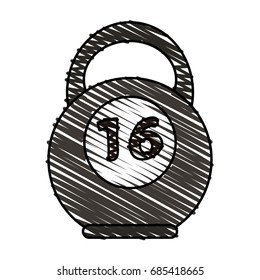 kettlebell vector illustration