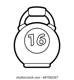 kettlebell vector illustration