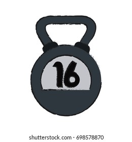 kettlebell vector illustration