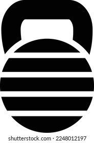 kettlebell  Vector illustration on a transparent background. Premium quality symmbols. Glyphs vector icons for concept and graphic design. 
