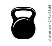 Kettlebell vector isolated on white background.
