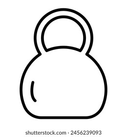 Kettlebell Vector Line Icon Design