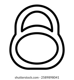 Kettlebell Vector Line Icon Design For Personal And Commercial Use