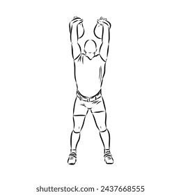 Kettlebell vector sketch icon isolated on background. Hand drawn Kettlebell icon.