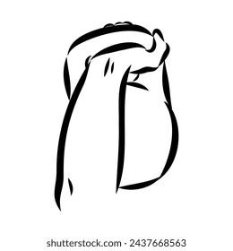 Icono de boceto vectorial Kettlebell aislado en el fondo. Icono de Kettlebell dibujado a mano.