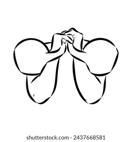 Kettlebell vector sketch icon isolated on background. Hand drawn Kettlebell icon.