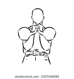Kettlebell vector sketch icon isolated on background. Hand drawn Kettlebell icon.