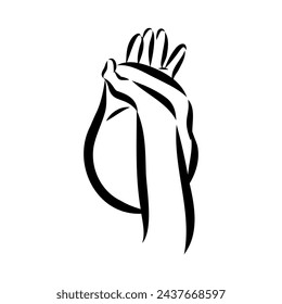 Kettlebell vector sketch icon isolated on background. Hand drawn Kettlebell icon.