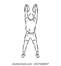 Kettlebell vector sketch icon isolated on background. Hand drawn Kettlebell icon.