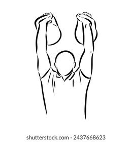 Kettlebell vector sketch icon isolated on background. Hand drawn Kettlebell icon.