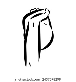 Kettlebell vector sketch icon isolated on background. Hand drawn Kettlebell icon.