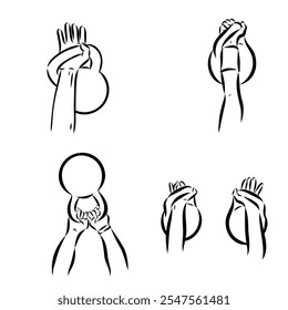 Kettlebell vector sketch icon isolated on background. Hand drawn Kettlebell icon.
