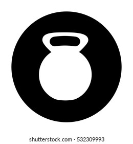 kettlebell weight icon image vector illustration design 