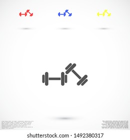 Kettlebell Weight Icon Weight Kettlebell Mass symbol for your web site design Icon. Kettlebell icon, weight vector.Kettlebell scale icon on gray background.