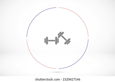 Kettlebell Weight Icon Weight Kettlebell Mass symbol for your web site design Icon. Kettlebell icon, weight vector.Kettlebell scale icon on gray background.