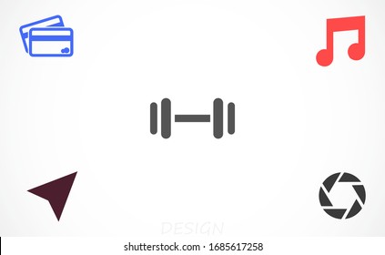 Kettlebell Weight Icon Weight Kettlebell Mass symbol for your web site design Icon. Kettlebell icon, weight vector.Kettlebell scale icon on gray background.