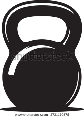 Kettlebell weight silhouette icon for strength training and fitness workouts