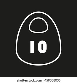 kettlebell weight vector icon