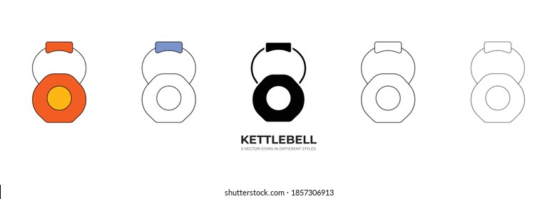 kettlebell weight vector type icon