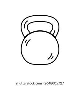 Kettlebell Weights Gym Equipment Line Icon