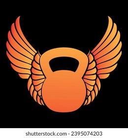 kettlebell with wing gym logo