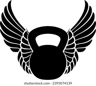 kettlebell with wings gym logo