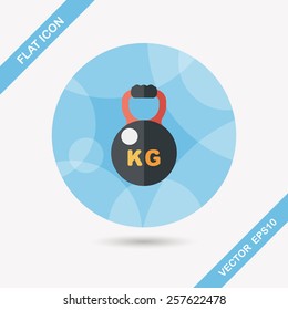 kettlebells flat icon with long shadow,eps10 