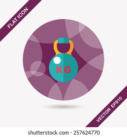 kettlebells flat icon with long shadow,eps10 