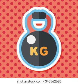 kettlebells flat icon with long shadow,eps10 