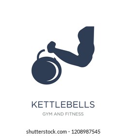 Kettlebells icon. Trendy flat vector Kettlebells icon on white background from Gym and fitness collection, vector illustration can be use for web and mobile, eps10