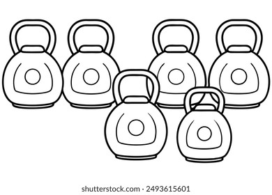 Kettlebells Line Art Illustration Designs Guide Examples
