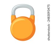 Kettlebells for weight exercises. Sports equipment. Simple flat illustration.