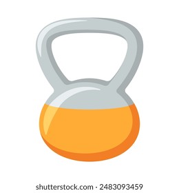 Kettlebells for weight exercises. Sports equipment. Simple flat illustration.