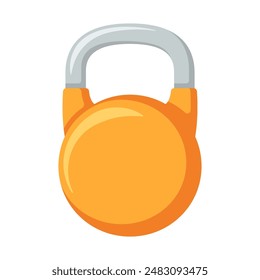 Kettlebells para ejercicios de pesas. Material deportivo. Ilustración plana simple.