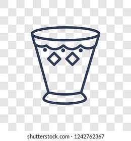 Kettledrum icon. Trendy linear Kettledrum logo concept on transparent background from Music collection