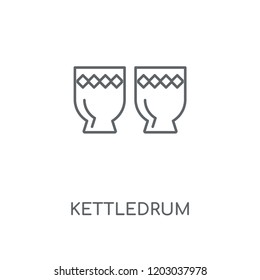 Kettledrum linear icon. Kettledrum concept stroke symbol design. Thin graphic elements vector illustration, outline pattern on a white background, eps 10.