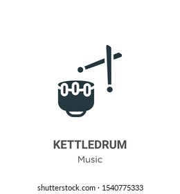 Kettledrum vector icon on white background. Flat vector kettledrum icon symbol sign from modern music collection for mobile concept and web apps design.