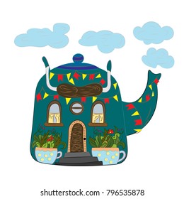 Kettle-house with a garden in the cups.