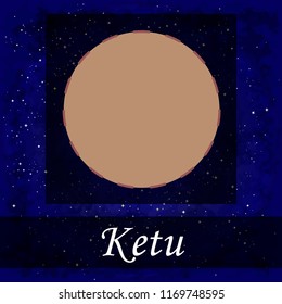 Ketu Planet Starry Sky Astrology Horoscope Stock Vector (Royalty Free