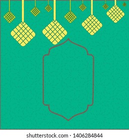 Ketupat best design mockup - vector