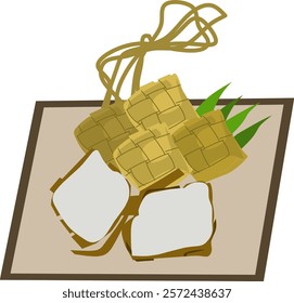 Ketupat clipart drawing illustration design 