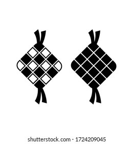 Colección Ketupat con una moderna ilustración de diseño plano sobre fondo blanco