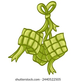 Ketupat Drawing Ramadan Eid Al Fitr Food Illustration Vector