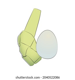 Ketupat duck eggs, vector illustration