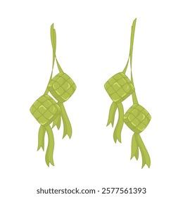 Ketupat Eid Al Fitr. Eid Mubarak Ketupat. Indonesian Traditional Food